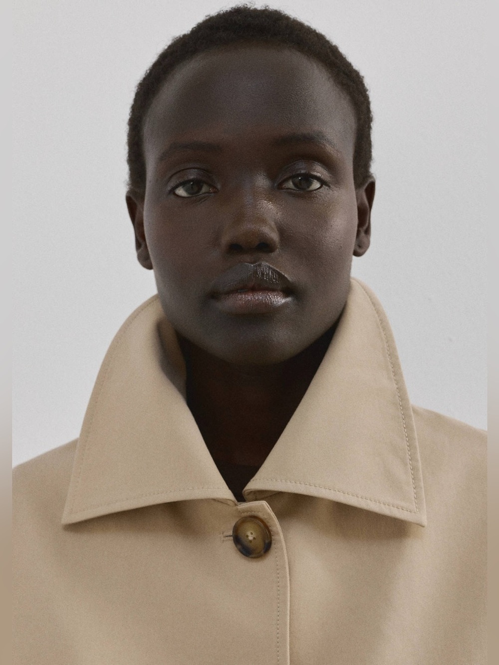 Mango Beige Cropped Button Jacket - Picture 3 of 9